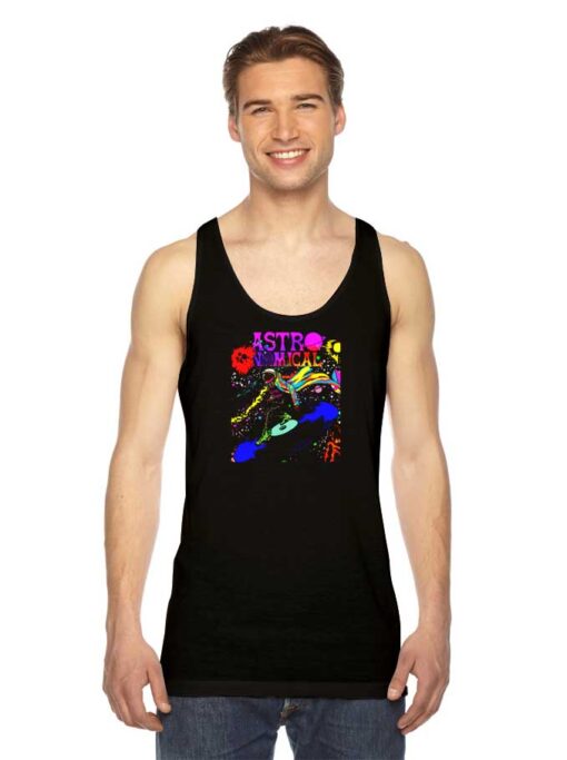 Astronomical Colorful Space Vinyl Record Tank Top