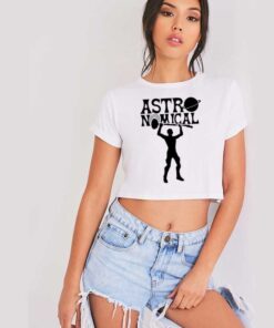 Astronomical Weight Lifter Logo Crop Top Shirt