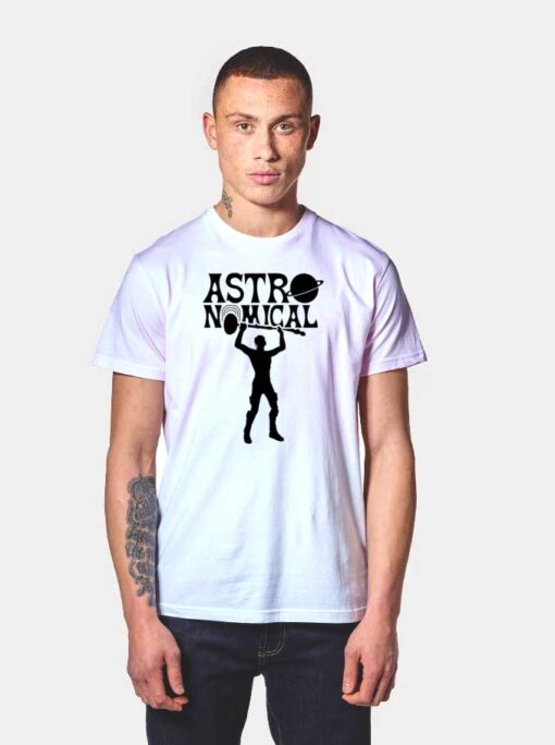 Astronomical Weight Lifter Logo T Shirt