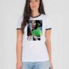 Beyonce Blanc Three Collage Photo Ringer Tee