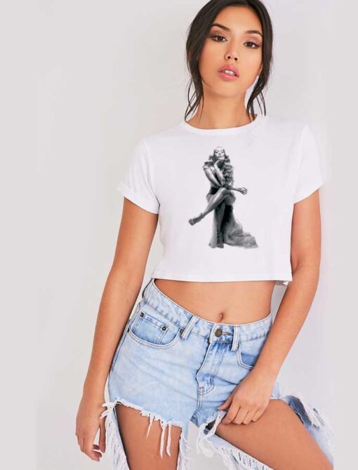 Beyonce Pose Air Chair Portrait Crop Top Shirt