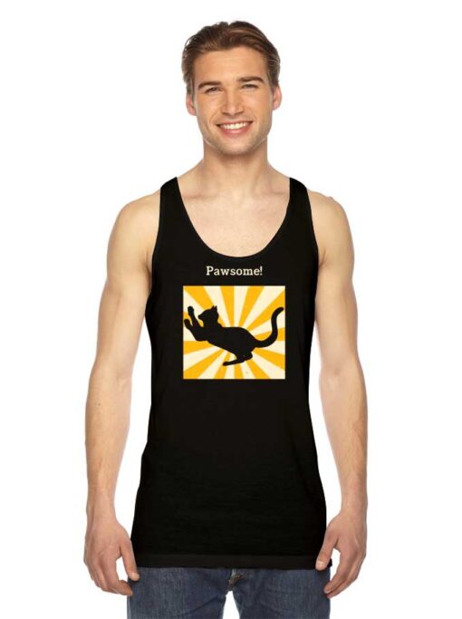 Black Cat Pawsome Sunshine Tank Top