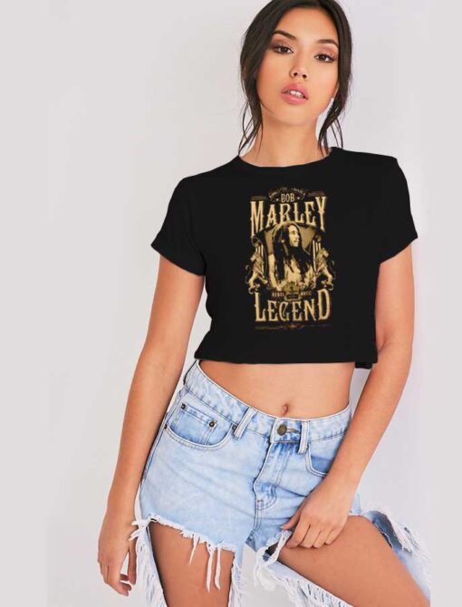 Bob Marley Legend Kingston Jamaica Crop Top Shirt