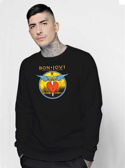 Bon Jovi You Give Love Bad Name Logo Sweatshirt