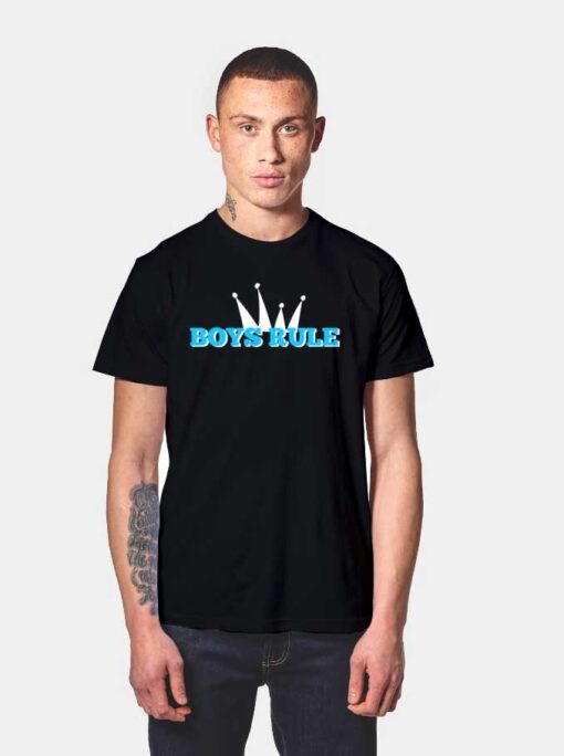 Boys Rule Crown King T Shirt