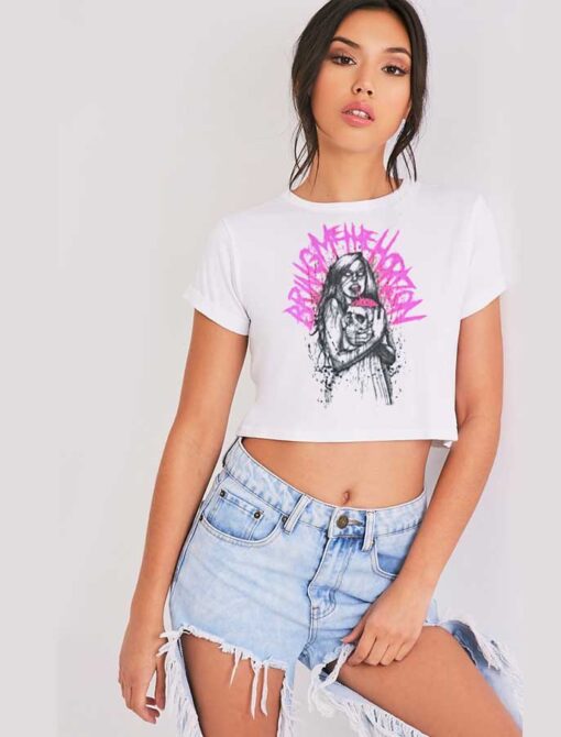 Bring Me The Horizon Zombie Pink Blood Crop Top Shirt