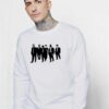 DC Characters At Justice League Sweatshirt