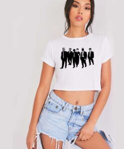 DC Characters At Justice League Crop Top Shirt