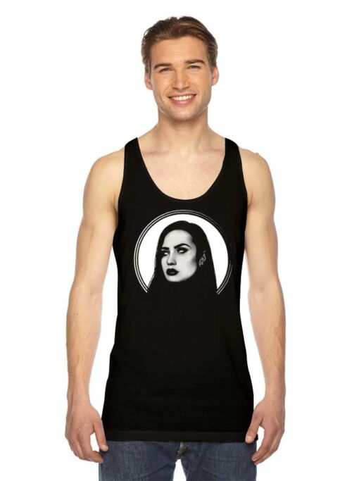 Demi Lovato Gothic Make Up Eyes Tank Top