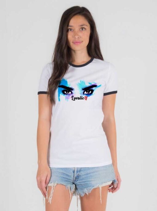 Demi Lovato Lovatic Eyes Ringer Tee