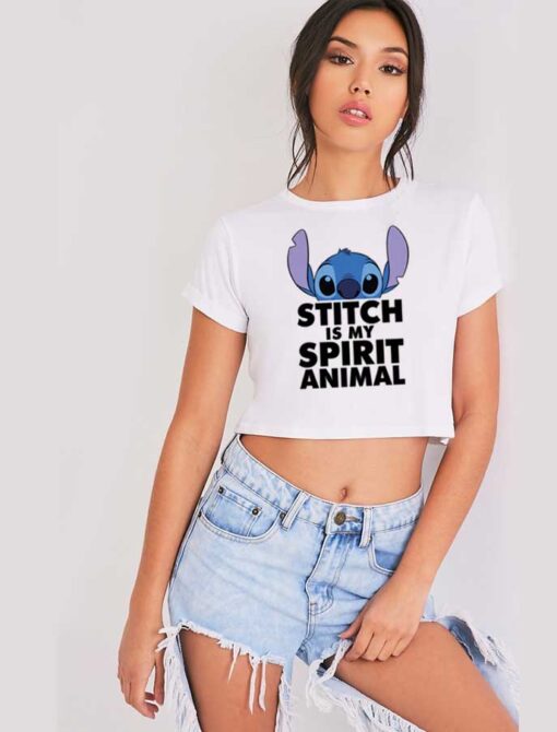 Disney Lilo Stitch Is My Spirit Animal Crop Top Shirt