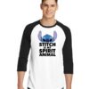 Disney Lilo Stitch Is My Spirit Animal Raglan Tee