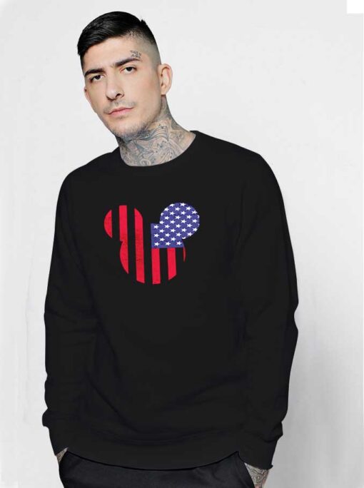 Disney Mickey Mouse Americana Flag Sweatshirt