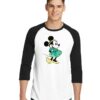 Disney Minnie Mouse Shamrock Dress Raglan Tee