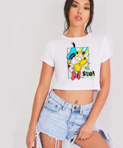 Donald Duck Angry Disney Vintage Crop Top Shirt