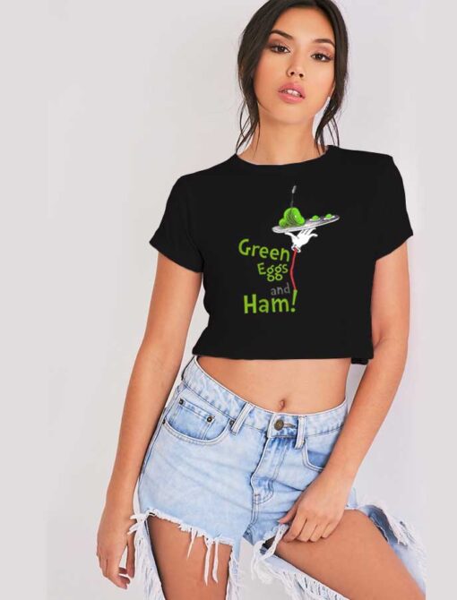 Dr Seuss Green Eggs and Ham Food Crop Top Shirt