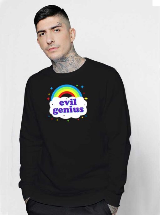 Evil Genius Colorful Rainbow Cloud Sweatshirt