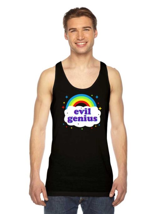 Evil Genius Colorful Rainbow Cloud Tank Top