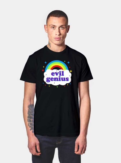 Evil Genius Colorful Rainbow Cloud T Shirt