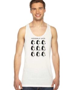 Expressions of Gunter Penguin Adventure Time Tank Top