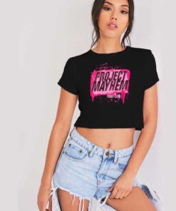 Fight Club Project Mayhem Bloody Logo Crop Top Shirt