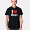 I Love Demi Lovato Logo T Shirt