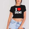 I Love Demi Lovato Logo Crop Top Shirt