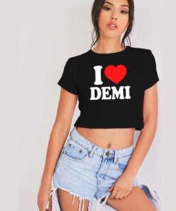 I Love Demi Lovato Logo Crop Top Shirt