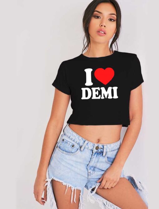 I Love Demi Lovato Logo Crop Top Shirt