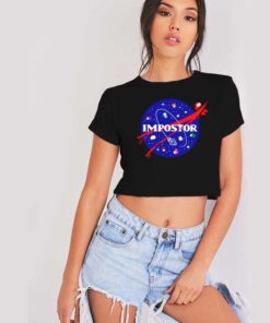 Impostor Nasa Among Us Crop Top Shirt