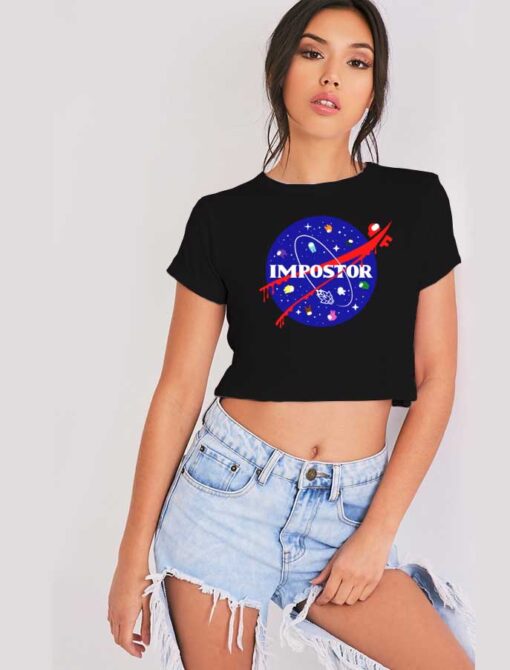 Impostor Nasa Among Us Crop Top Shirt