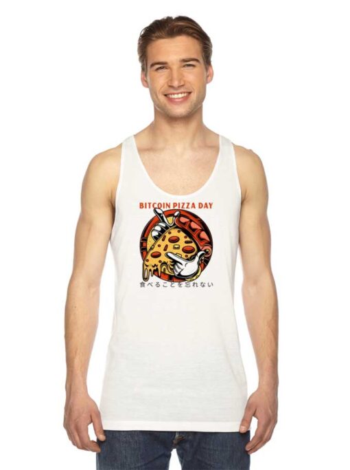 Japanese Bitcoin Pizza Day Tank Top