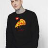 Japanese Everyday Is Pizza Day Love Emoji Sweatshirt