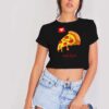 Japanese Everyday Is Pizza Day Love Emoji Crop Top Shirt