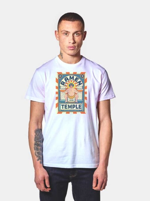 Japanese Ramen Temple Sumo Man T Shirt