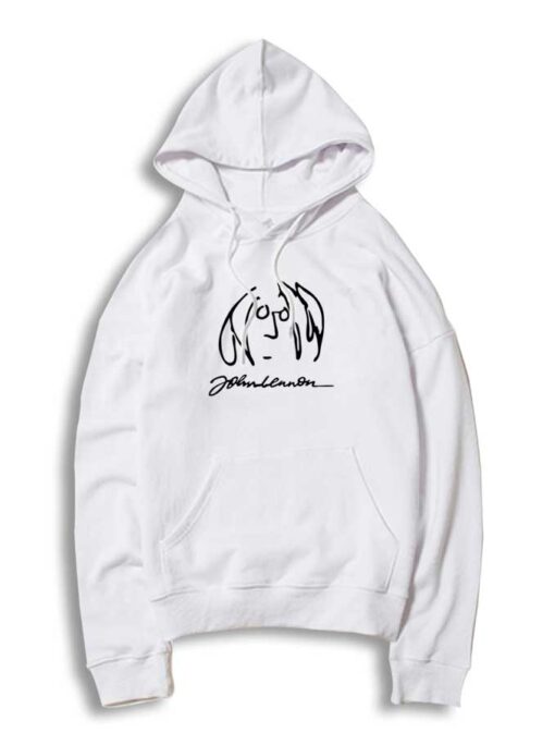 John Lennon Line Art Sign Hoodie