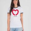 Love Yourself Long Dog Heart Ringer Tee