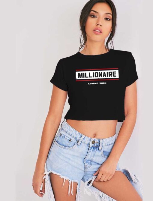 Millionaire Coming Soon Box Logo Crop Top Shirt