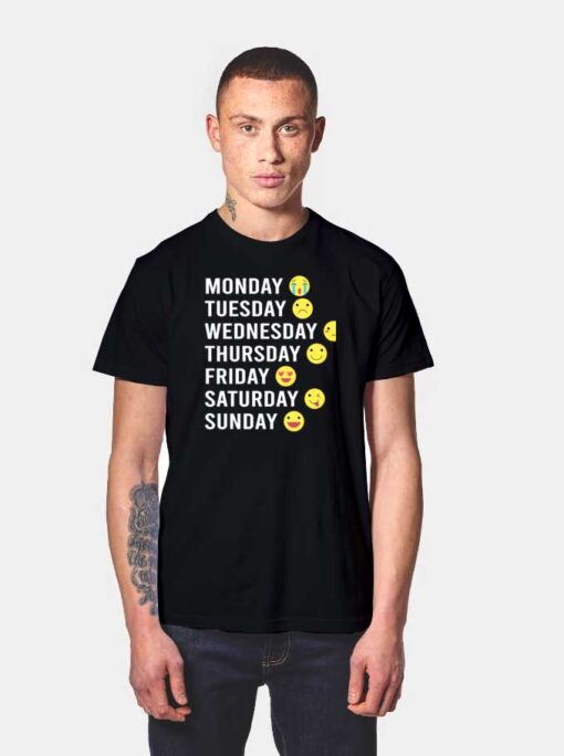 My Mood Everyday In Emoji T Shirt