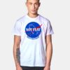 Nasa Not Flat We Checked Logo T Shirt