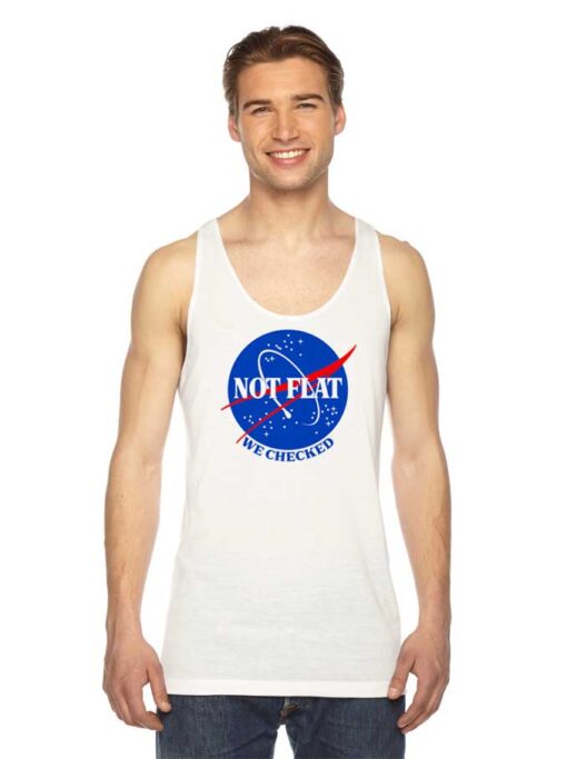 Nasa Not Flat We Checked Logo Tank Top