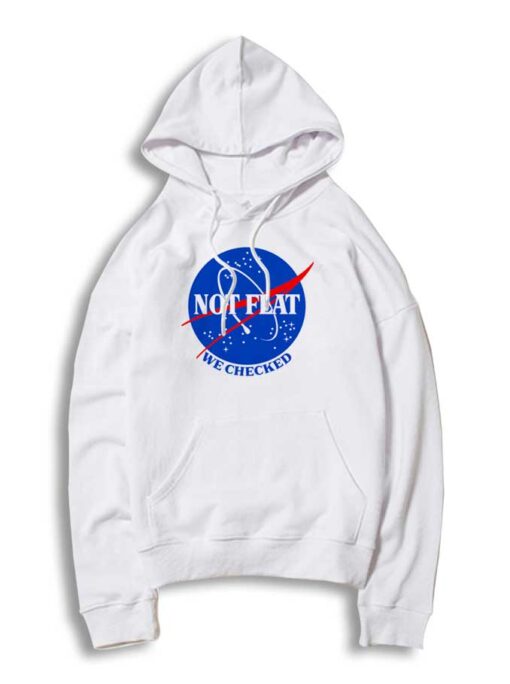 Nasa Not Flat We Checked Logo Hoodie