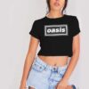 Oasis Band Logo Square Crop Top Shirt