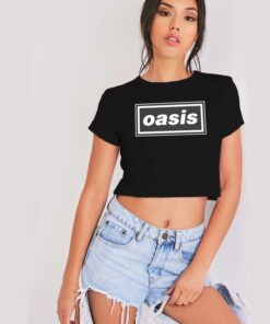 Oasis Band Logo Square Crop Top Shirt