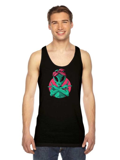 Oldschool Type Beat Bandits Alien Tank Top