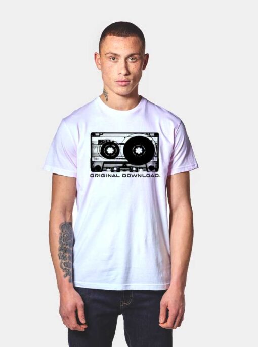 Original Download Retro Cassete Tape T Shirt