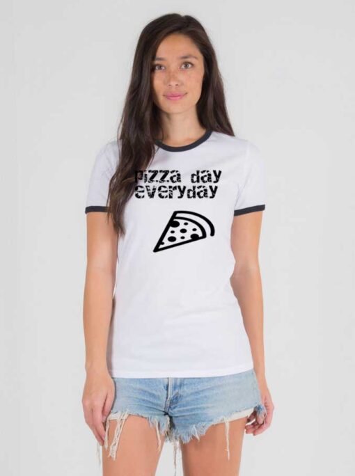 Pizza Day Everyday Pizza Slice Ringer Tee