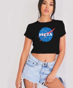 Pizza Nasa Blue Logo Crop Top Shirt