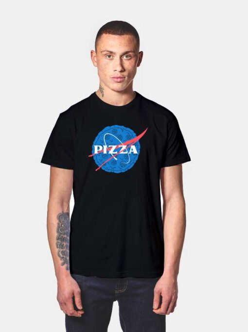 Pizza Nasa Blue Logo T Shirt