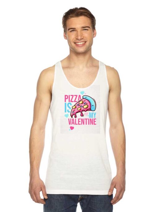 Pizza is My Valetine Pink Day Tank Top